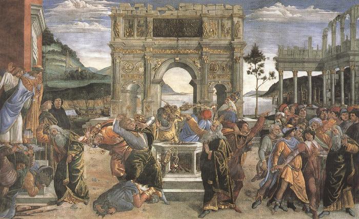 Sandro Botticelli Punishment of the Rebels (mk36) oil painting picture
